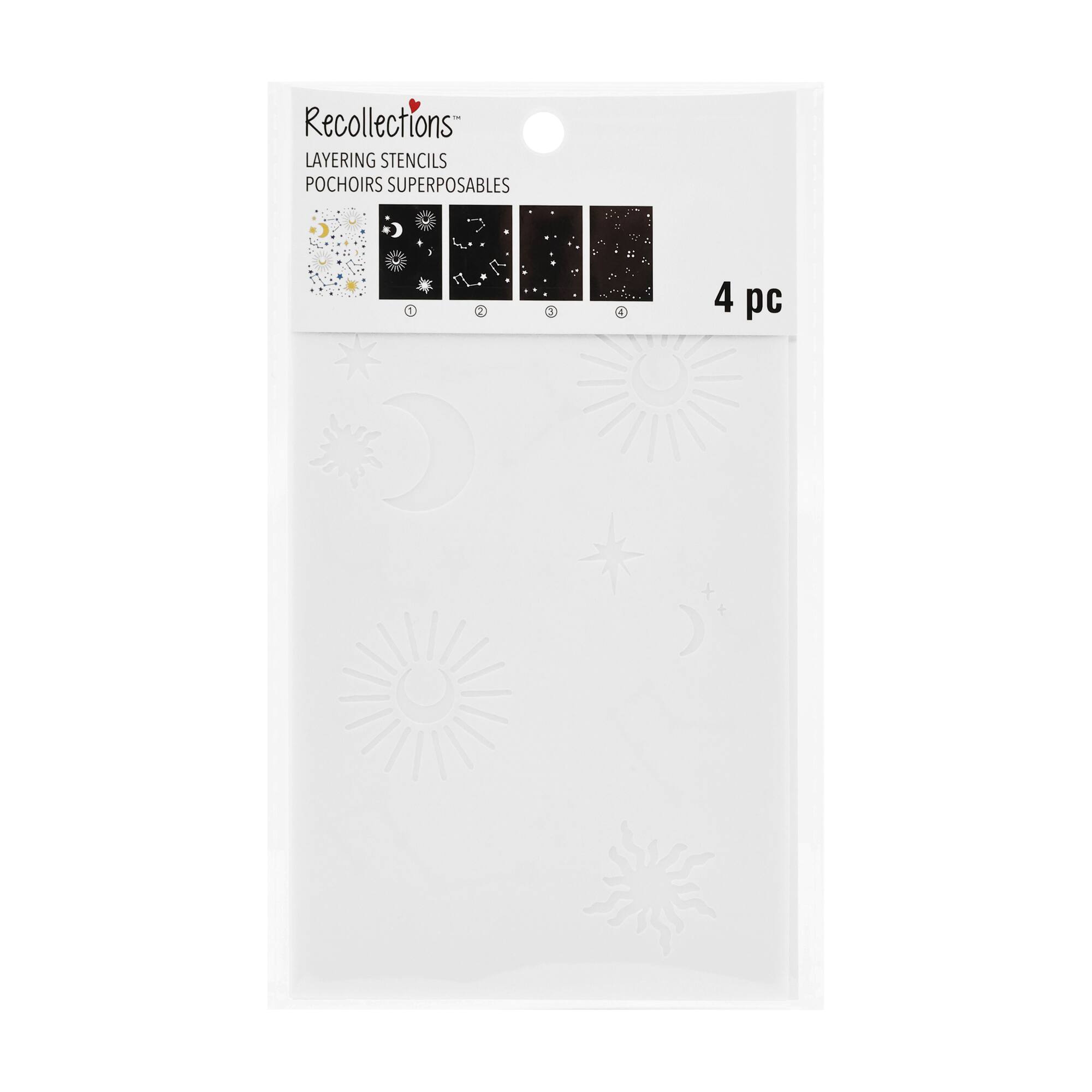 4" x 6" Celestial Print Layering Stencil Set by Recollections™
